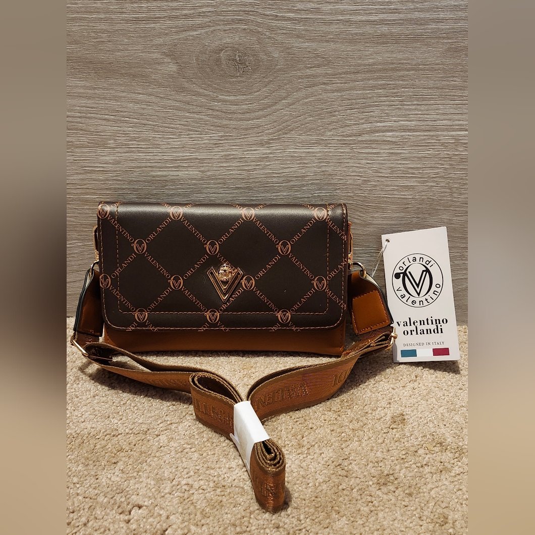 Valentino Orlandi Brown Crossbody Bag